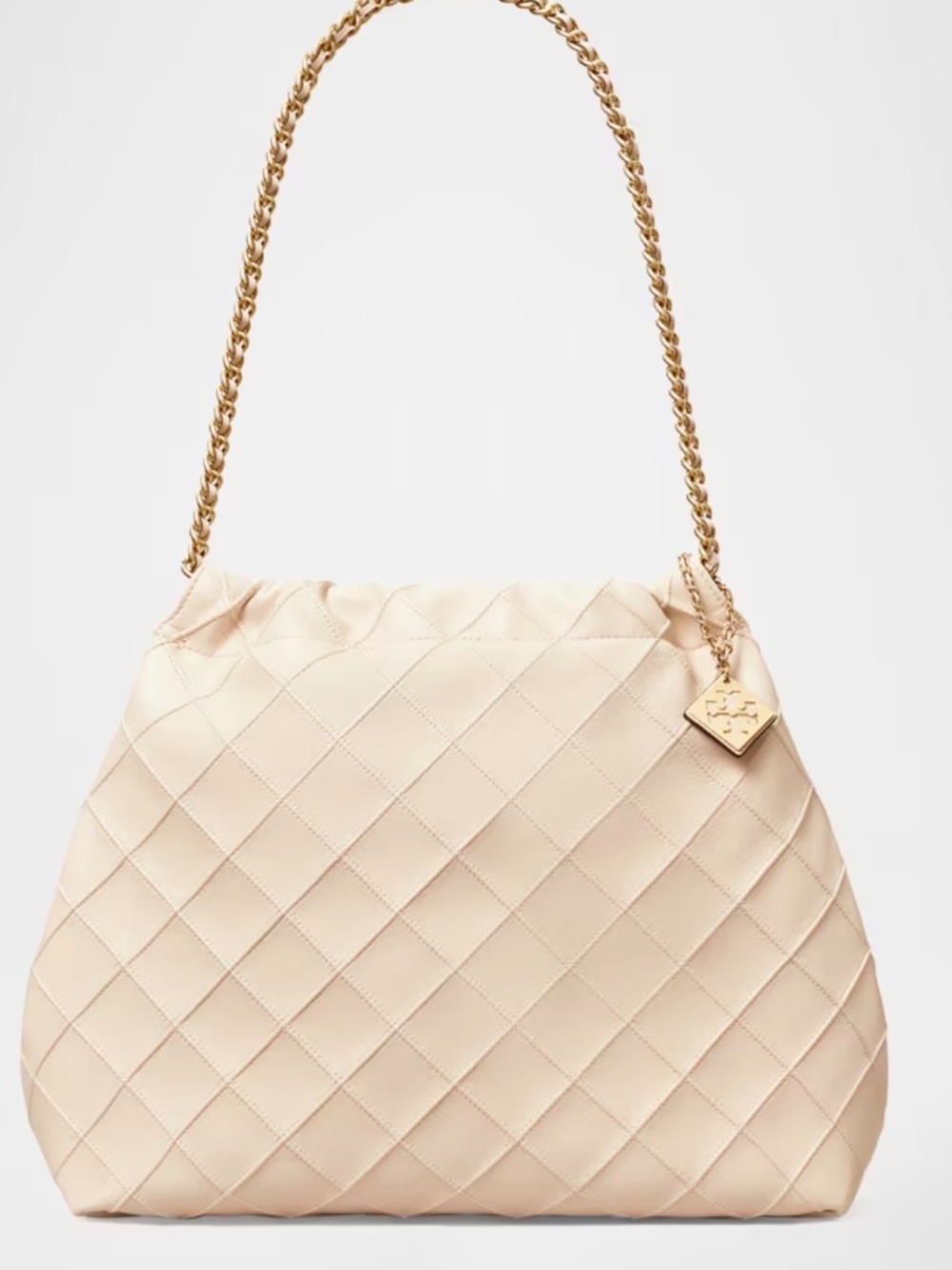 Tory Burch Fleming Soft Leather Quilted Chain Hobo Bag